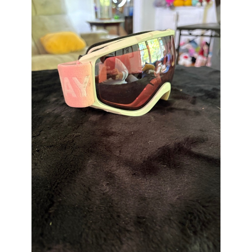 Findway Ski Goggles White Pink Rose Mirror Lens Snowboard Snow Eyewear F208